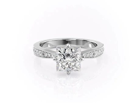 The Rebecca Set With A 1 Carat Princess Lab Diamond Online