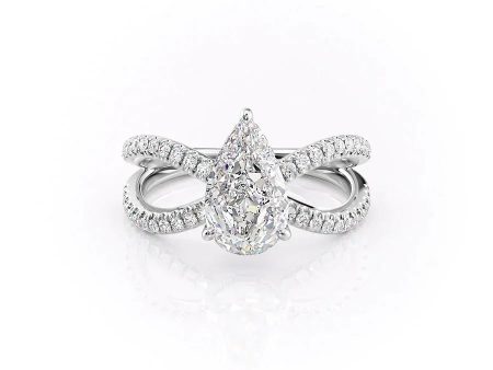 The Zoey Set With A 1.5 Carat Pear Lab Diamond Cheap