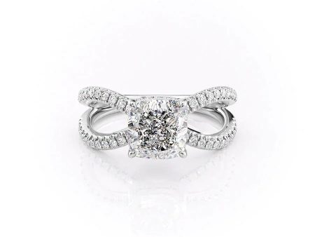 The Zoey Set With A 2 Carat Cushion Lab Diamond For Cheap