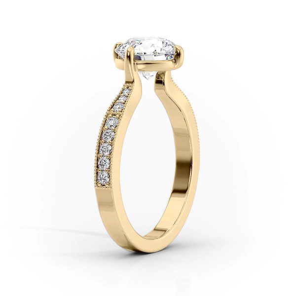 The Rebecca Set With A 2.5 Carat Elongated Cushion Lab Diamond Sale