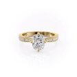 The Rebecca Set With A 2.5 Carat Elongated Cushion Lab Diamond Sale