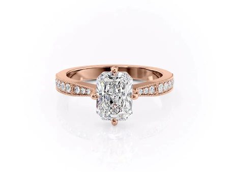 The Rebecca Set With A 2.5 Carat Radiant Lab Diamond Cheap