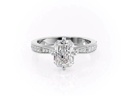 The Rebecca Set With A 3 Carat Radiant Lab Diamond on Sale