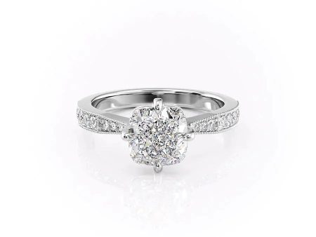 The Rebecca Set With A 2.5 Carat Cushion Lab Diamond Discount