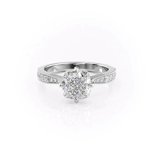 The Rebecca Set With A 2.5 Carat Cushion Lab Diamond Discount