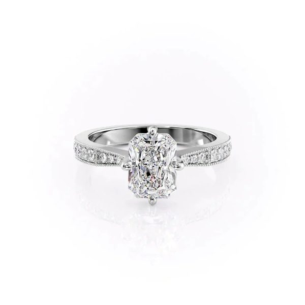 The Rebecca Set With A 1.5 Carat Radiant Lab Diamond Online Hot Sale