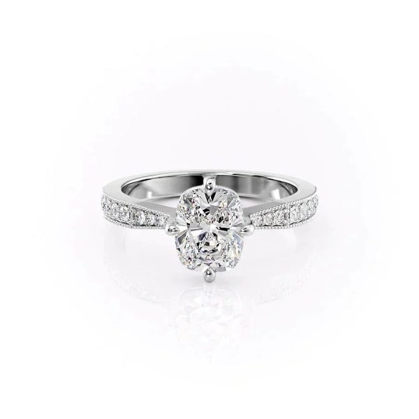 The Rebecca Set With A 2 Carat Elongated Cushion Lab Diamond Hot on Sale